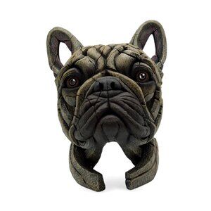 EDGE French BULLDOG Brown Bust Statue by Matt Buckley 12 x 9.5"